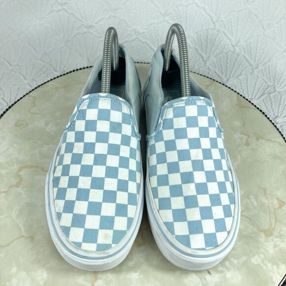Vans Slip On Checkerboard Skate Shoes 8.5 Blue Streetwear Casual Comfort Sneaker - Picture 4 of 13